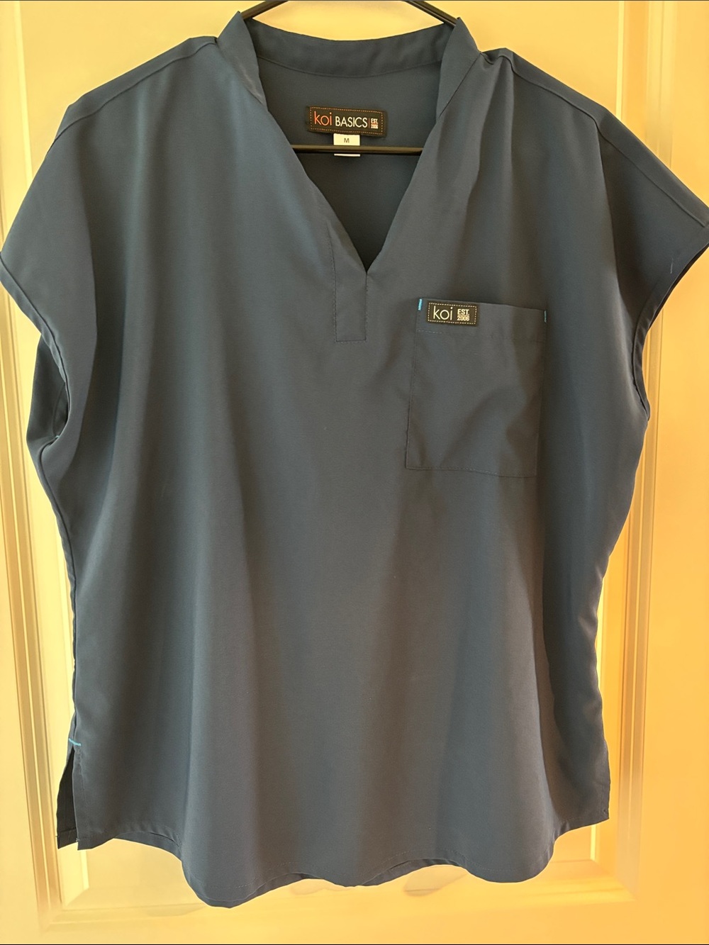 koi Basics Navy Blue V-Neck Scrub Top